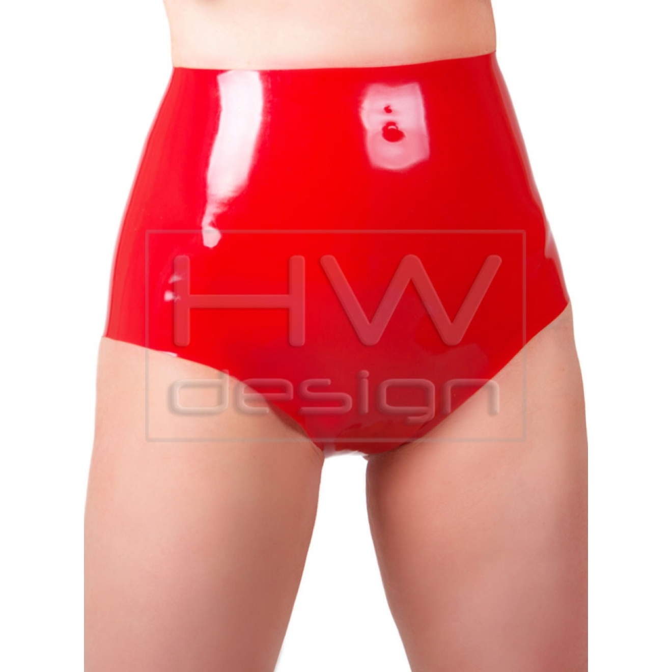 Red vinyl HIGH panties