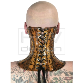 HWDnc 04mb - NECK CORSET patterned with metal bar, HW, Fashion, Latex,  Rubber, Heavy, DVD, Design, Shop - with own production